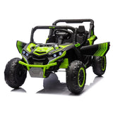 24V Two-Seater Kids Ride On UTV W/Parents Remote Control,Four-Wheel Suspension,Anti-collision bar,Music,Bluetooth for Kids 3+. AXSSIBLZ