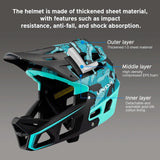 Full Face Mountain Bike Helmet Adult Racing Downhill MTB Helmet for Mountain Bike AXSSIBLZ
