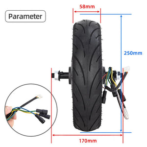 60/70-6.5 Motor Electric Scooter 36V 500W Engine Wheel For Ninebot Max G30 Electric Scooter Rear Driving Wheel Tire Motor Repair AXSSIBLZ