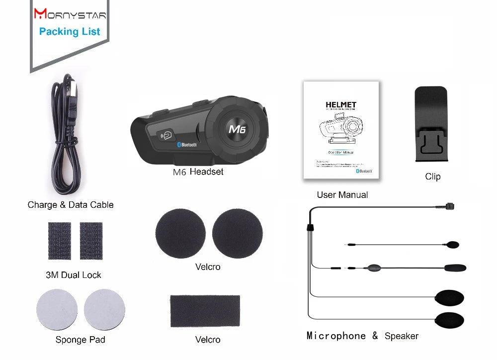 1000m Bluetooth Intercom Motorcycle Helmet Headsets for Rider BT Wireless Walkie Talkie Moto Stereo Interphone MP3 GPS FM Radio AXSSIBLZ