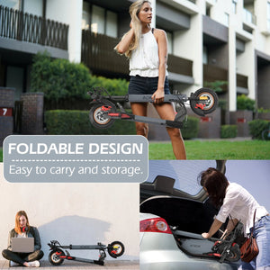 Scooters Electric 800W Peak Power 48V12.5AH Battery City Transportation Electric Scooter 10-inch All-terrain Tire Fold EScooters AXSSIBLZ