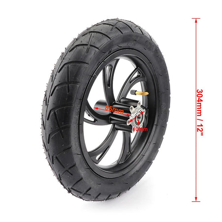 Electric Scooter 12 Inch Front Wheel 12 1/2X2 1/4 Tire Inner Tube Aluminum Rim With Brake Disc For E-bikes Folding Bicycles Bike AXSSIBLZ