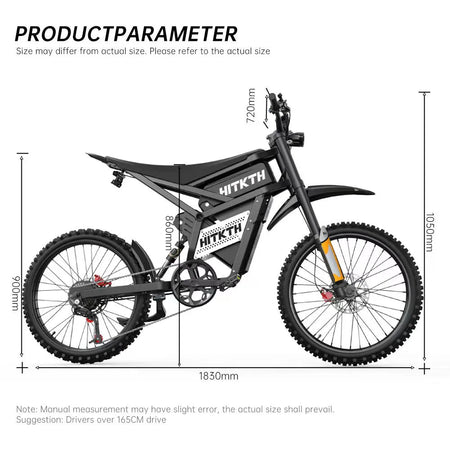 FVKINGE6 off-road electric bicycle 25 inch tires 52V40AH electric motorcycle peak 2900W motor 60KM/H AXSSIBLZ