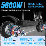 AJOOSOS 2024 X60 X700 X500 Electric Scooter 2400W-5600W Dual Motor Electric Scooters Adults Removable Seat Patinete Eléctricos AXSSIBLZ
