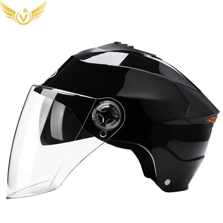 Motorcycle Helmets With Led Lights Moped Helmet Electric Scooter for Men Women With Double Visor Rechargeable Bicycle Light Bike AXSSIBLZ
