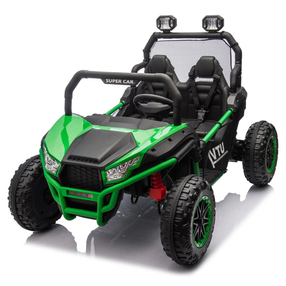 24V Two-seater Kids Ride On UTV W/Parents Control,400W Super Power,Four-wheel suspension,LED Light with Rear searchlight AXSSIBLZ