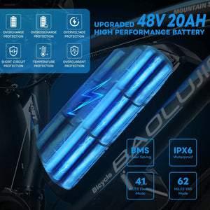 Baolujie 2000W Electric Bike with 20AhRemovable Battery 26"×4"Fat Tire Ebike for Adults 35MPH 80MilesElectric Bicycles AXSSIBLZ