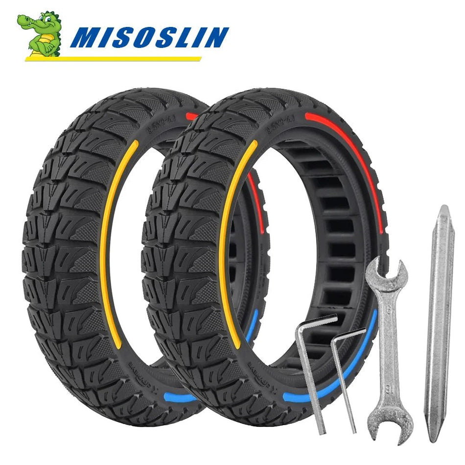 8.5 Inches Damping Durable Wheel 8.5x2-6.1 Honeycomb Solid Tire Colorful for Xiaomi M365 PRO PRO2 1S List Electric Scooter Tyre AXSSIBLZ