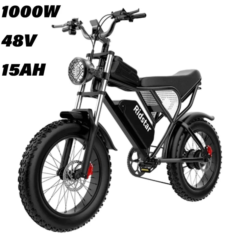 Ridstar Q20 Pro 2000W Electric Beast - Dual Motor, 60KM/H Speed, 20” Fat Tire Mountain Bike AXSSIBLZ