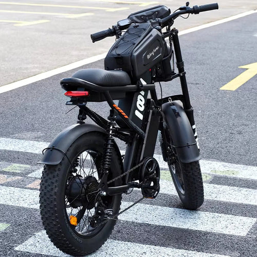 15.6Ah*2 Dual Battery Fat Tire Electric Bike Fat Tyre  E Bicycle Fat Bike Electric Dirt Bike 48V 1000W 2000w Brushless Motors AXSSIBLZ
