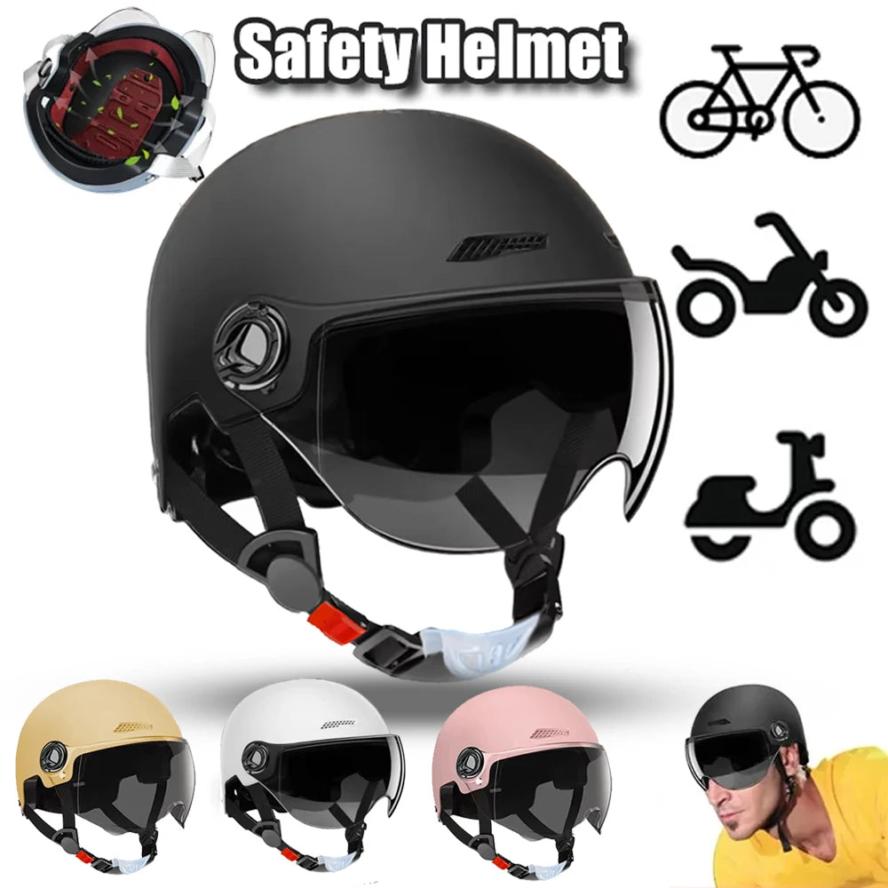 Motorcycle Helmet for Men Women Classic Retro Scooter Half Helmet Ultralight Cycling Helmet MTB Bike Bicycle Motorcycle Helmet AXSSIBLZ