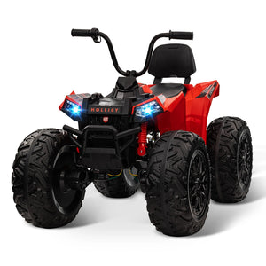 24V Kids ATV,Two Seater Ride on Car 4WD Quad Electric Vehicle,4x100W Powerful Engine with 7AHx2 Large Battery Accelerator Handle AXSSIBLZ