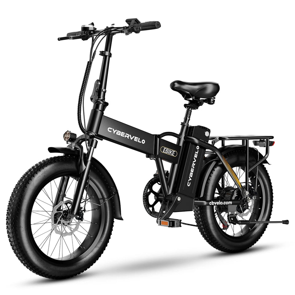 1000W Folding Electric Bike, 48V 20AH Large Removable Battery E Bike, 30+MPH, 80 Miles Max Range, 20" Fat Tire Electric Bike for AXSSIBLZ