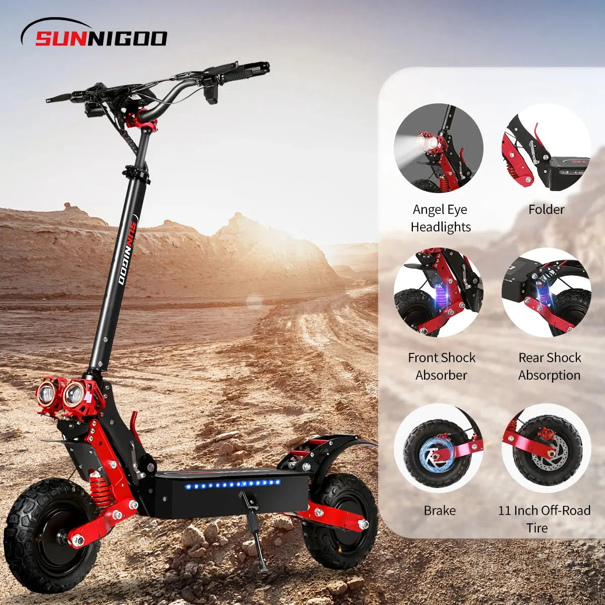 Sunnigoo ESX7 Dual Motor Electric Scooter - AXSSIBLZ