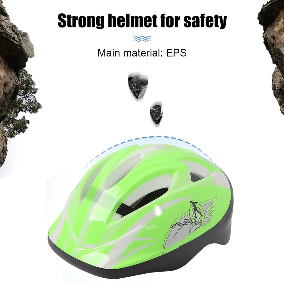 Childrens Riding Helmets Comfortable Breathable Large Vent Holes Boy Girl Safety Head Protection Cartoon Balance Bike Helmet AXSSIBLZ
