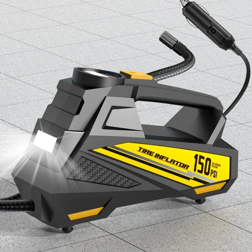 C3012 Ultimate Corded Portable 12V PowerPump 150PSI Electric Tire Inflator & Car Air Compressor AXSSIBLZ