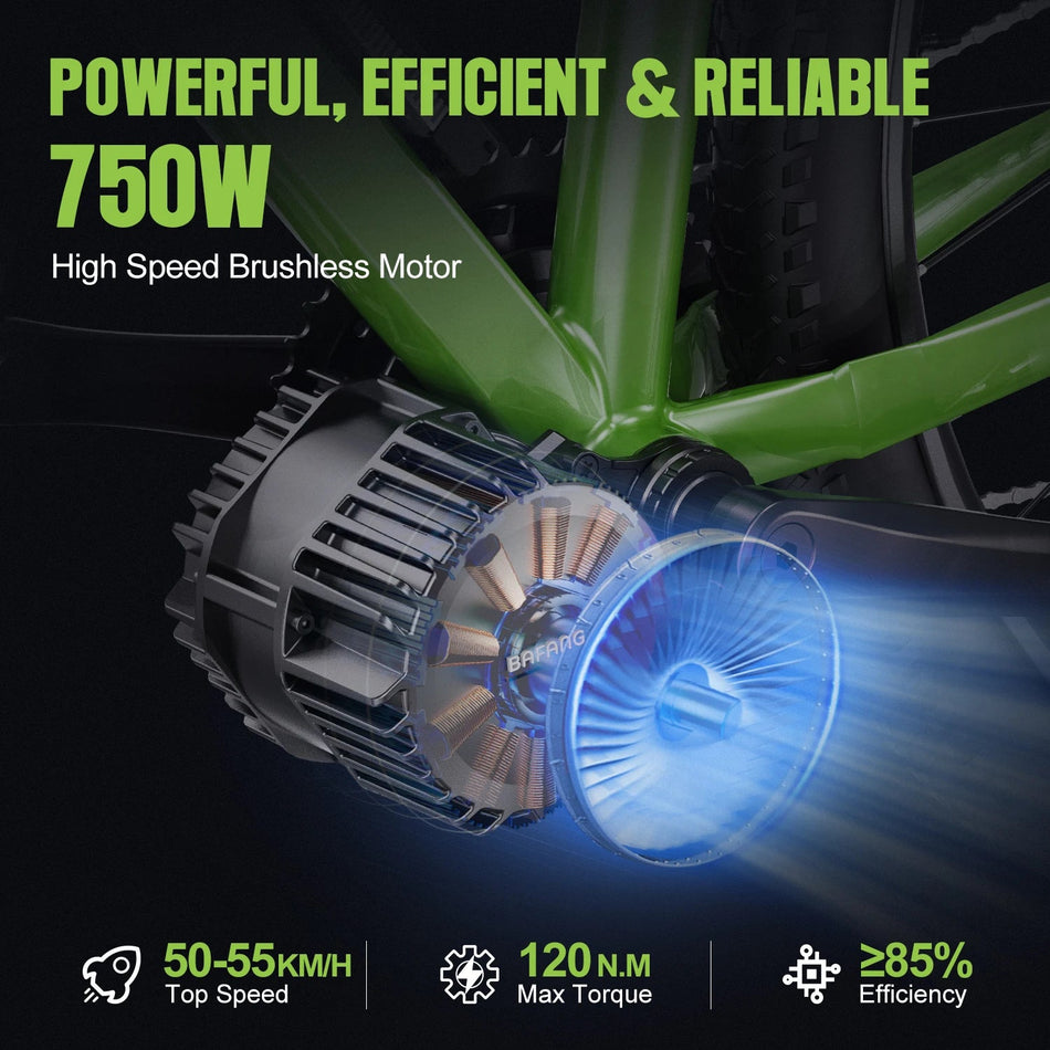 Bafang 750W BBS02B Mid-Drive Ebike Conversion Kit – High-Performance Motor & Hailong Battery (48V/52V, 17.5Ah/20Ah) AXSSIBLZ