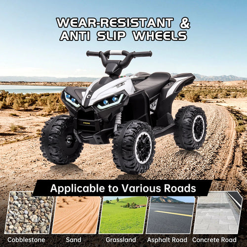 Ride On Car for Kids, 12V Ride On Truck Car Electric ATV Vehicles with Remote Control, Battery Powered ATV Ride On Toy, w/Music AXSSIBLZ