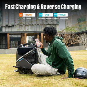 Newest INMOTION V9 Electric Unicycle 1000W Motor 84V 750Wh Battery 60mm Suspension With GPS Remote Locking LED Light EUC-Wheel AXSSIBLZ