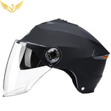 Motorcycle Helmets With Led Lights Moped Helmet Electric Scooter for Men Women With Double Visor Rechargeable Bicycle Light Bike AXSSIBLZ