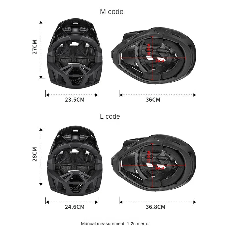 CycloGuard Full-Face MTB Helmet Ultimate Protection for Mountain Biking, DH, BMX, and Off-Road Adventures Safety Helmet AXSSIBLZ