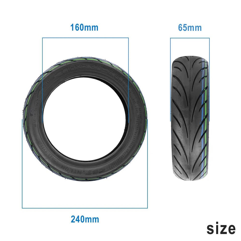 10 Inch Tire 9.5inch for NIU KQi3 Electric Scooter KQi2 PRO Kickscooter Tubeless Tire CST 10x2.30-6.5/9.5x2.50 Vacuum Tyre Parts AXSSIBLZ
