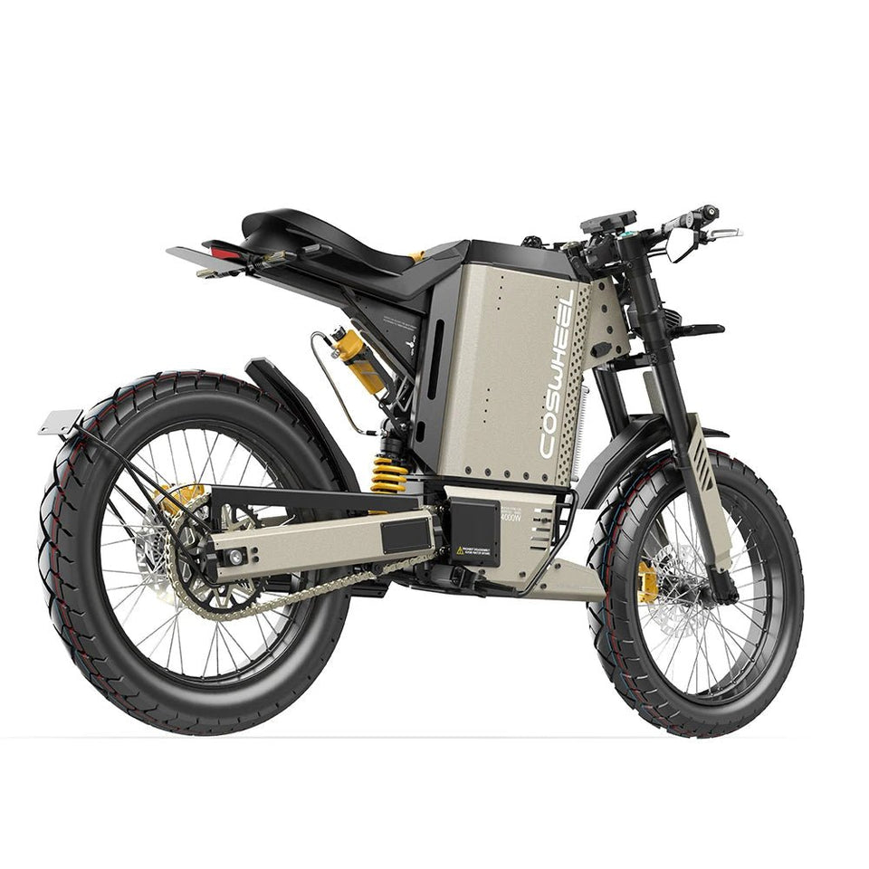 Coswheel 72V Electric Motorcycle GT100 5000W/8000W 72V 50AH Battery Up to 120km/h for Adult Customization to Build E-Moto AXSSIBLZ