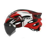 Lightweight Bicycle Helmet MTB Mountain Road Comfortable Breathable Led Safety Bike Helmets Men Women Detachable Goggles 54-62CM AXSSIBLZ