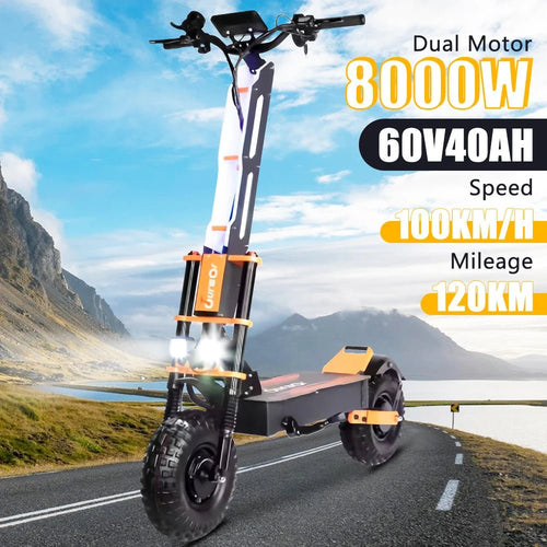 2024 Escooter X8PRO New 8000W 60V 40AH 13-14inch Dual Motor Adult Off-road Electric Scooter Max Speed 100KM/H Max Mileage120KM AXSSIBLZ